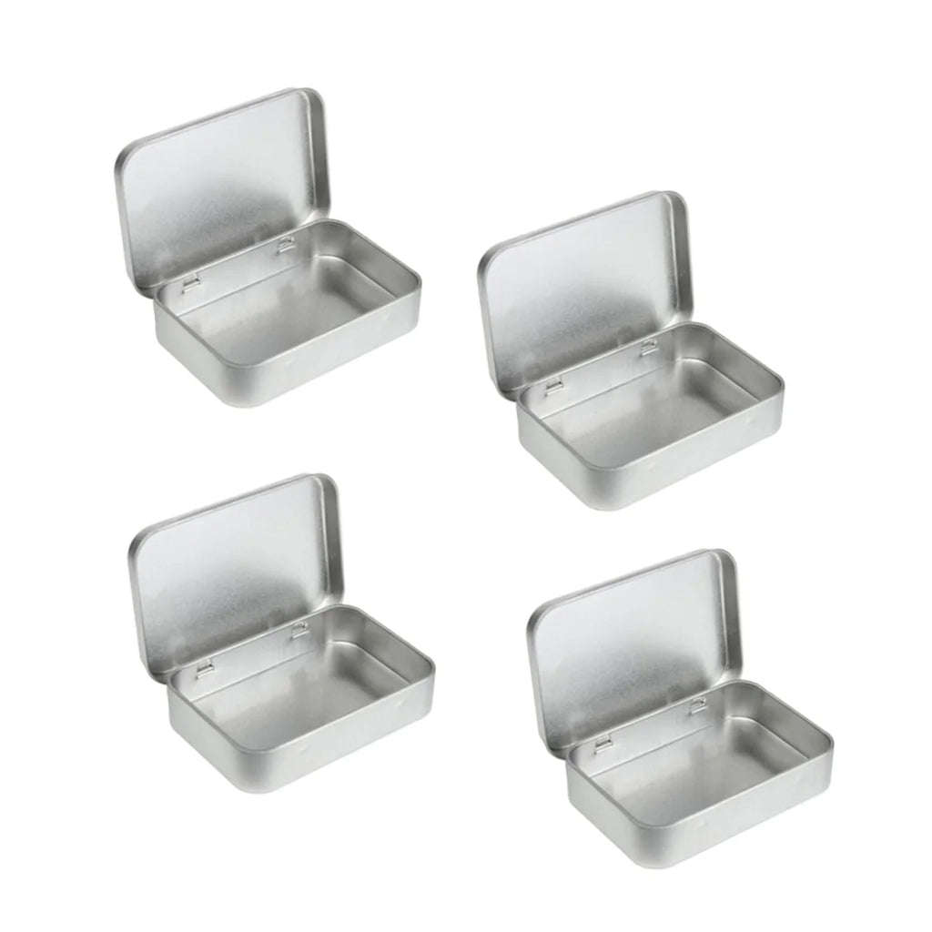 8 PCS Storage Bins with Lids Silver C456