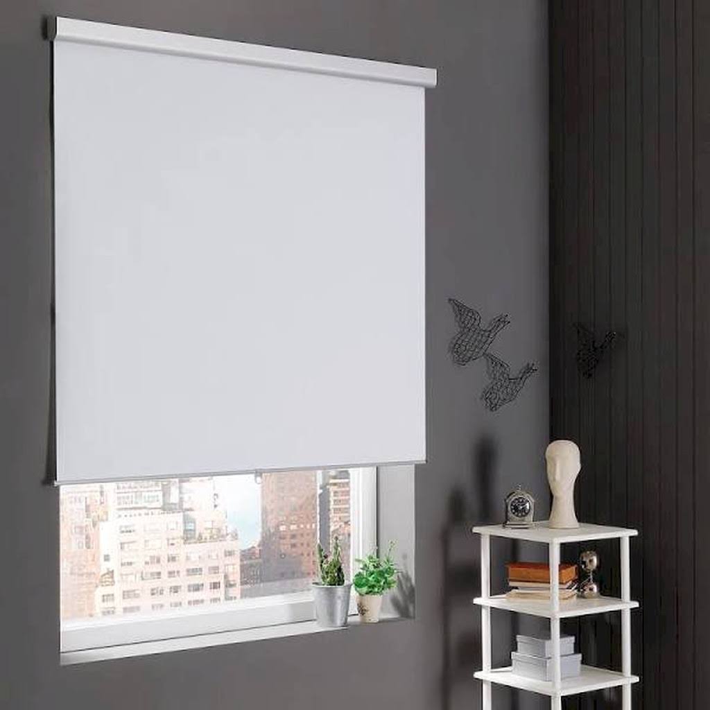 White Cordless Blackout Roller Shades 29 in. W x 72 in. L T98729
