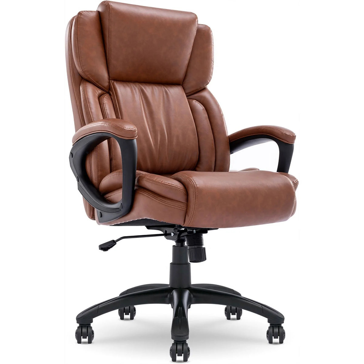 Executive Office Chair Cognac Bonded Leather F853211