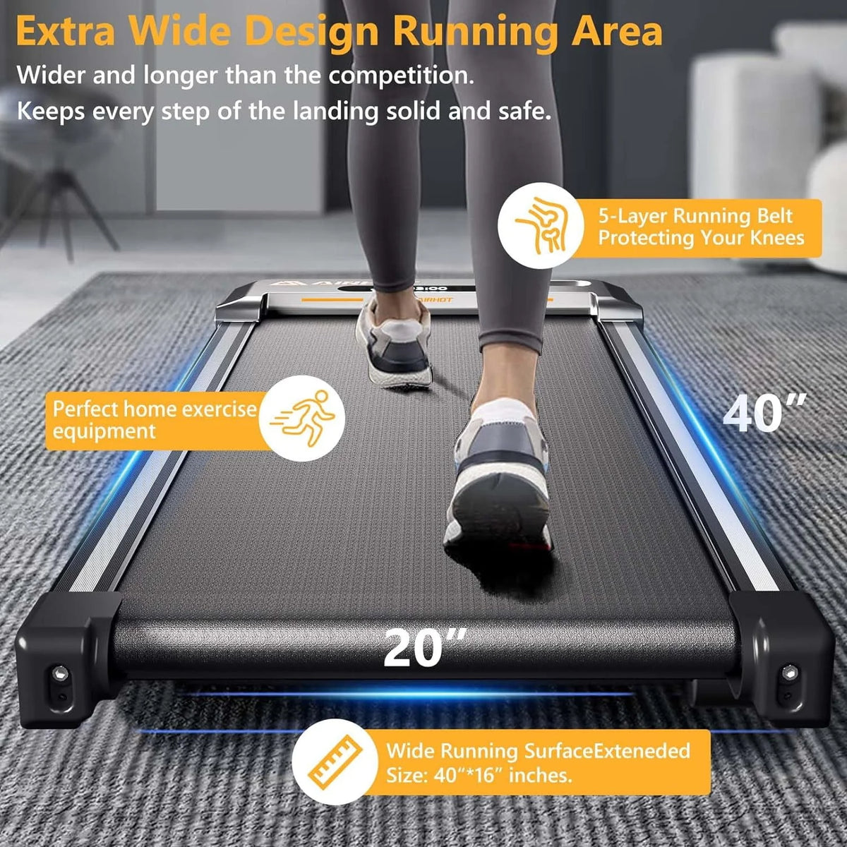 Under Desk Treadmill 2 in 1 Black G6917