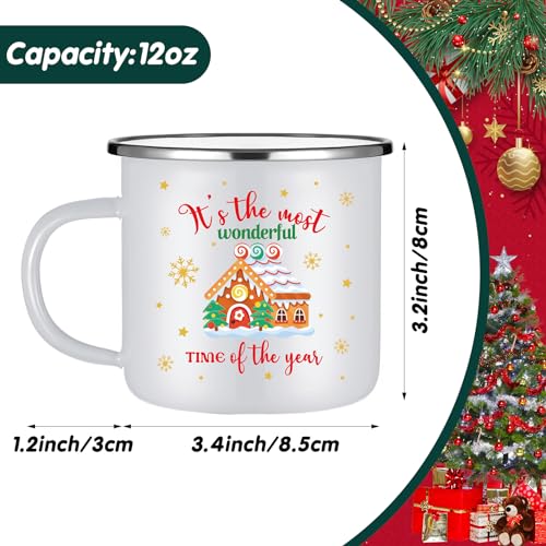 12 Pcs 12oz Stackable Enamel Coffee Cups F8225