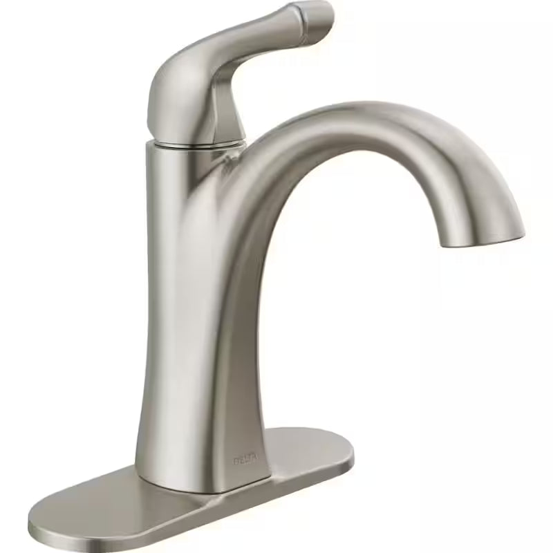Single Hole Single-Handle Bathroom Faucet Brushed Nickel Y17956