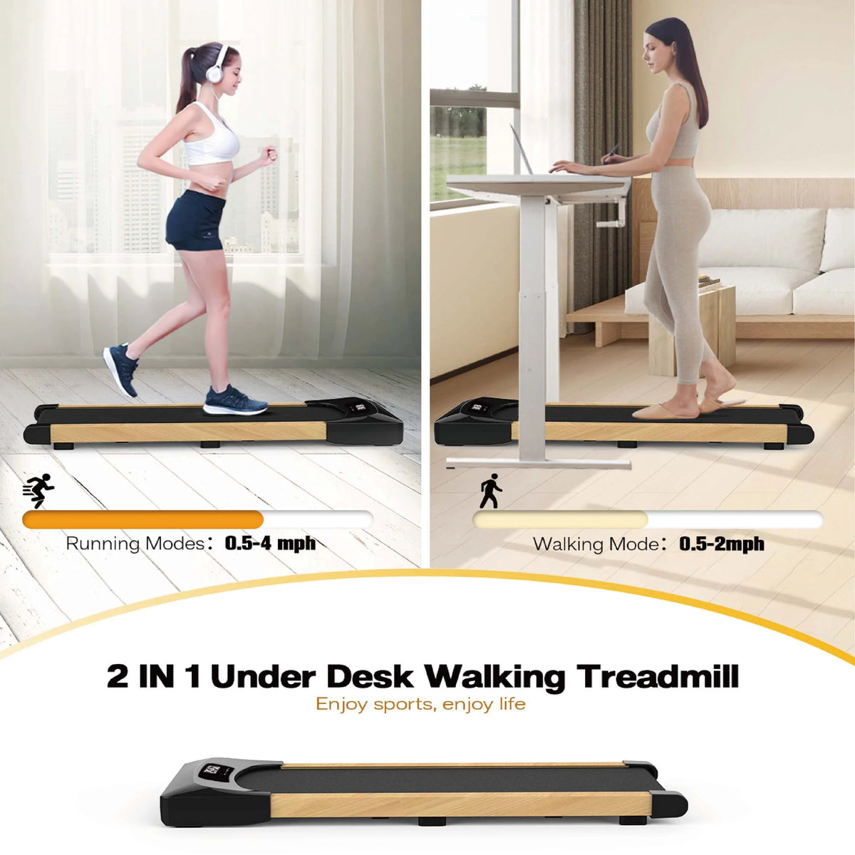 Under Desk Treadmill 245 lb Capacity 4 mph E479048