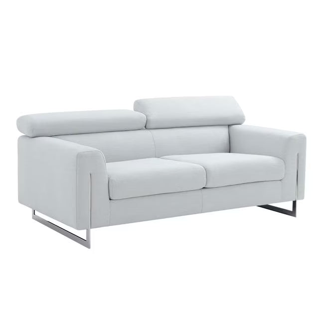 Silver Modern Loveseat V752636