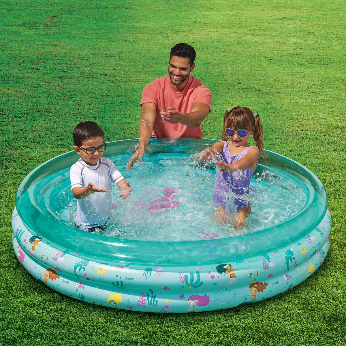 Blue Inflatable Round Swimming Pool X951