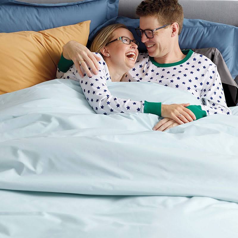 Cotton 300-Thread Count Cotton Percale Queen Deep Pocket Fitted Sheet H7187