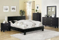 Contemporary Black Solid Wood 5pcs Bedroom Set I6061