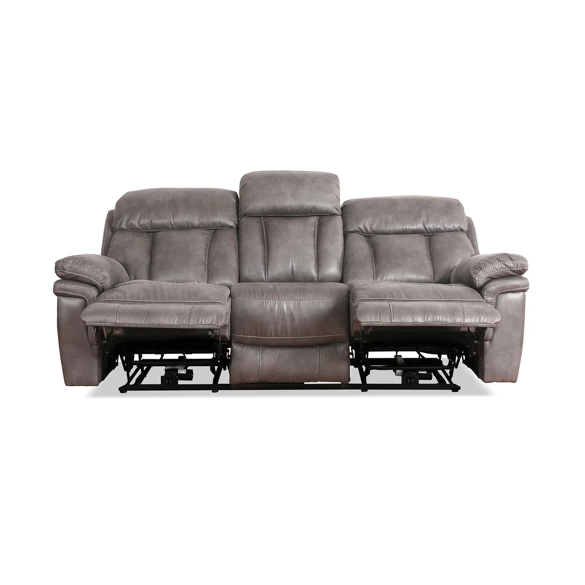 Gunmetal Fabric Power Reclining Sofa V328