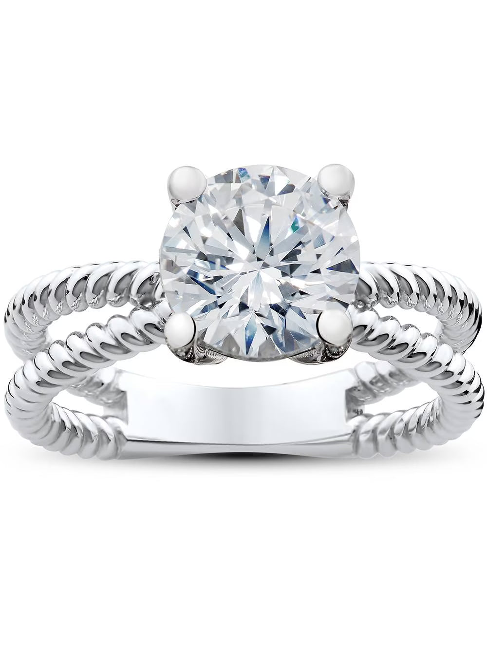 Braided Lily Engagement Ring Setting V743