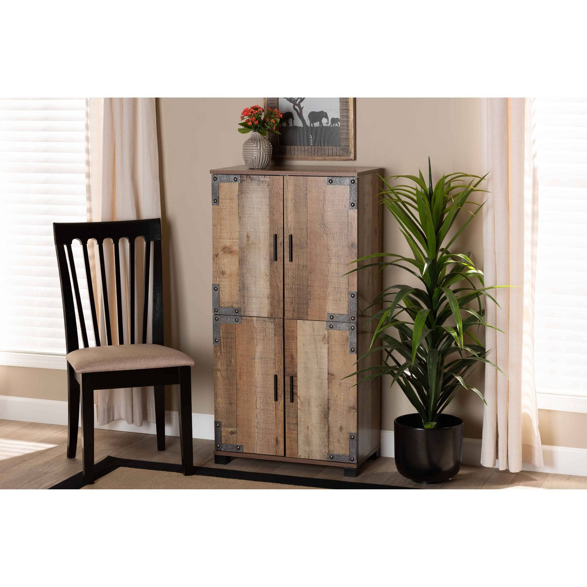 4-Door Wood Shoe Cabinet U789