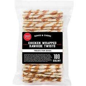 Chicken Wrapped Rawhide Twist Dog Treats M4203