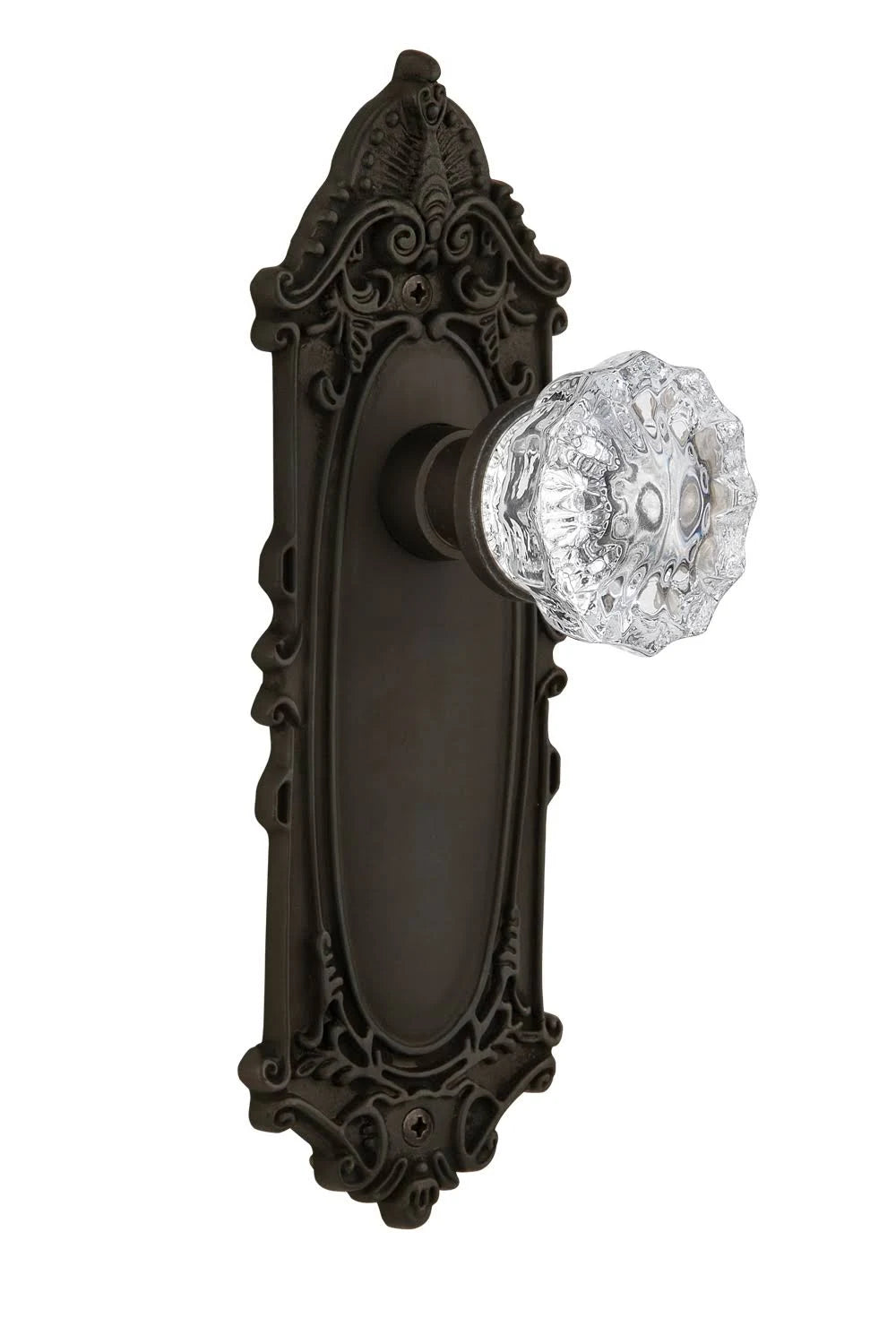 Crystal Glass Door Knob, Oil-Rubbed Bronze Z712