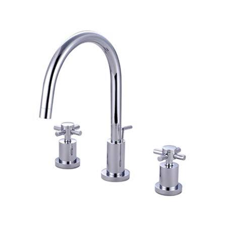 Polished Chrome Widespread Lavatory Faucet with Brass Pop-Up R915135
