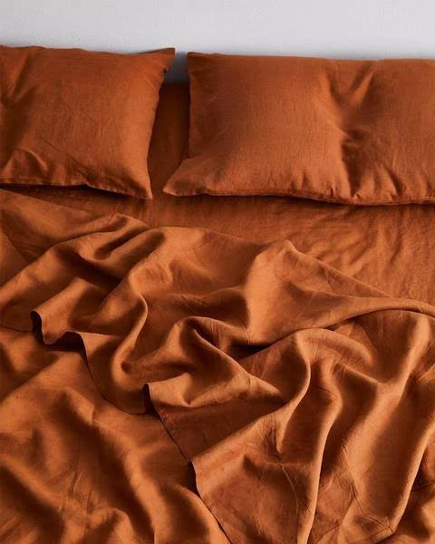 100% Flax Linen Fitted Sheet Queen U23264