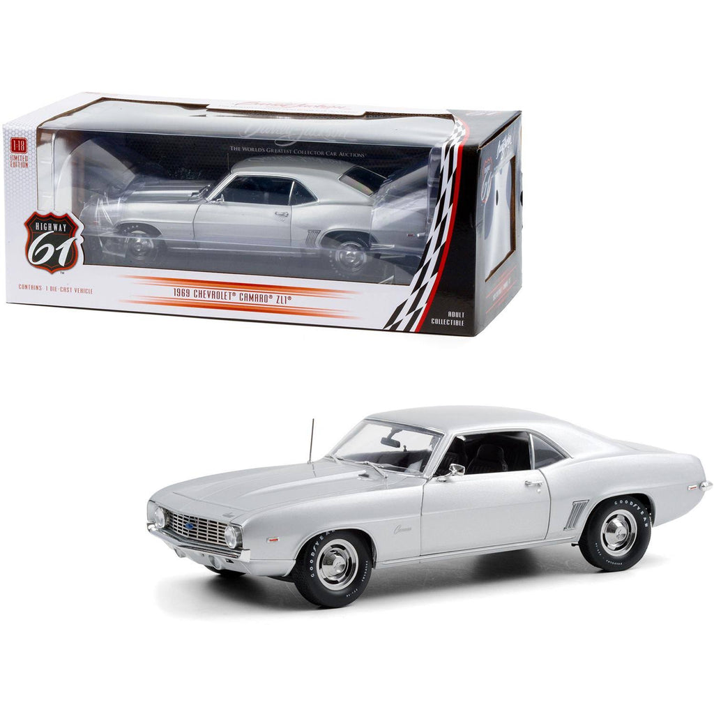 1969 Chevrolet Camaro ZL1 Coupe Silver 1/18 Diecast Model Car V32586