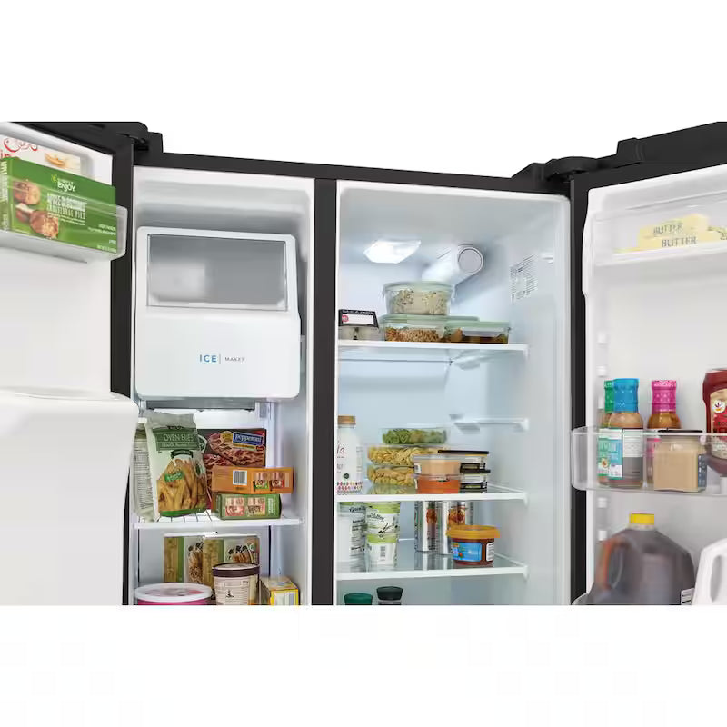 36 in. 25.6 cu. ft. Black Side by Side Refrigerator L6893