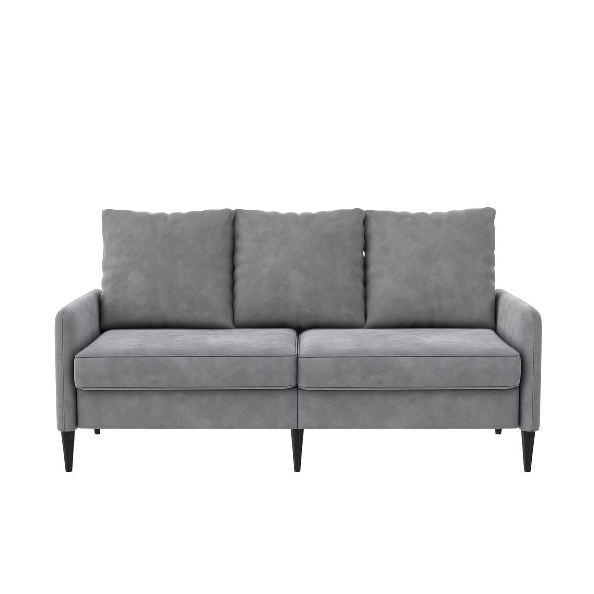 Light Gray Velvet 3-Seater Sofa R5978