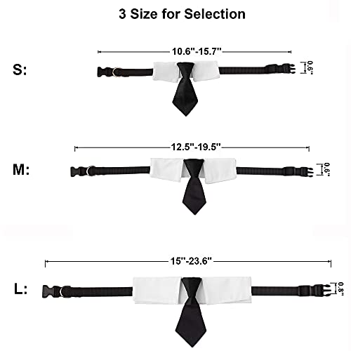 Black Adjustable Dog Collar with Bow Tie O16511