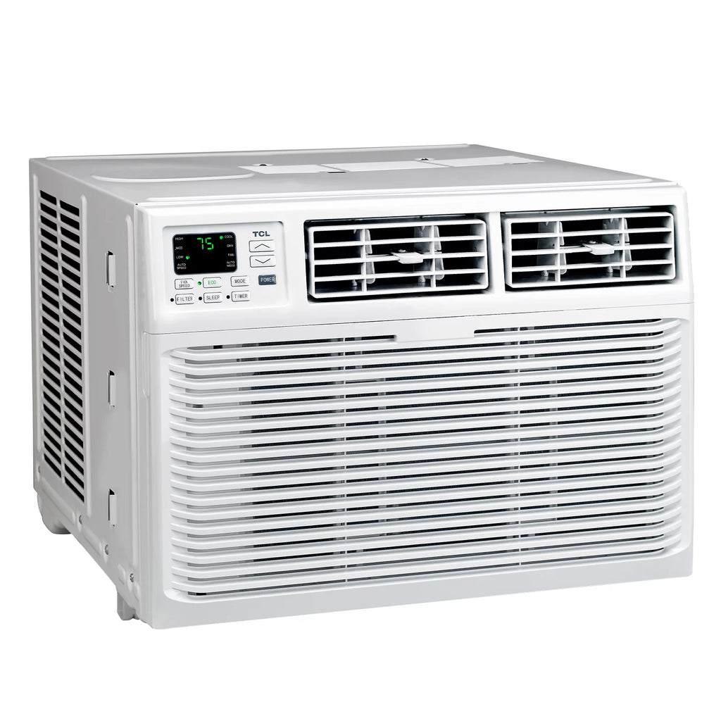 8000 BTU Smart Window Air Conditioner with Remote, White A389350