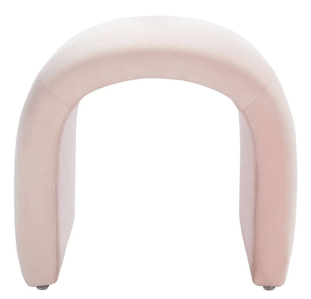 Light Pink Velvet Ottoman Z421