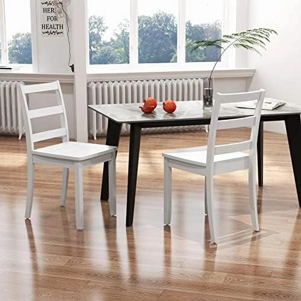 Dining Chairs Set of 4 Ladder Back Armless C833