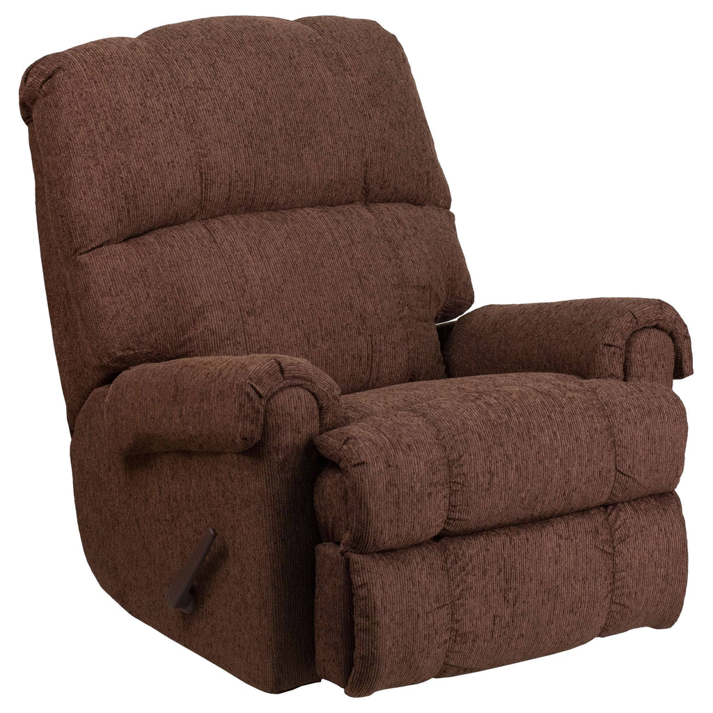 Chocolate Chenille Rocker Recliner U317954