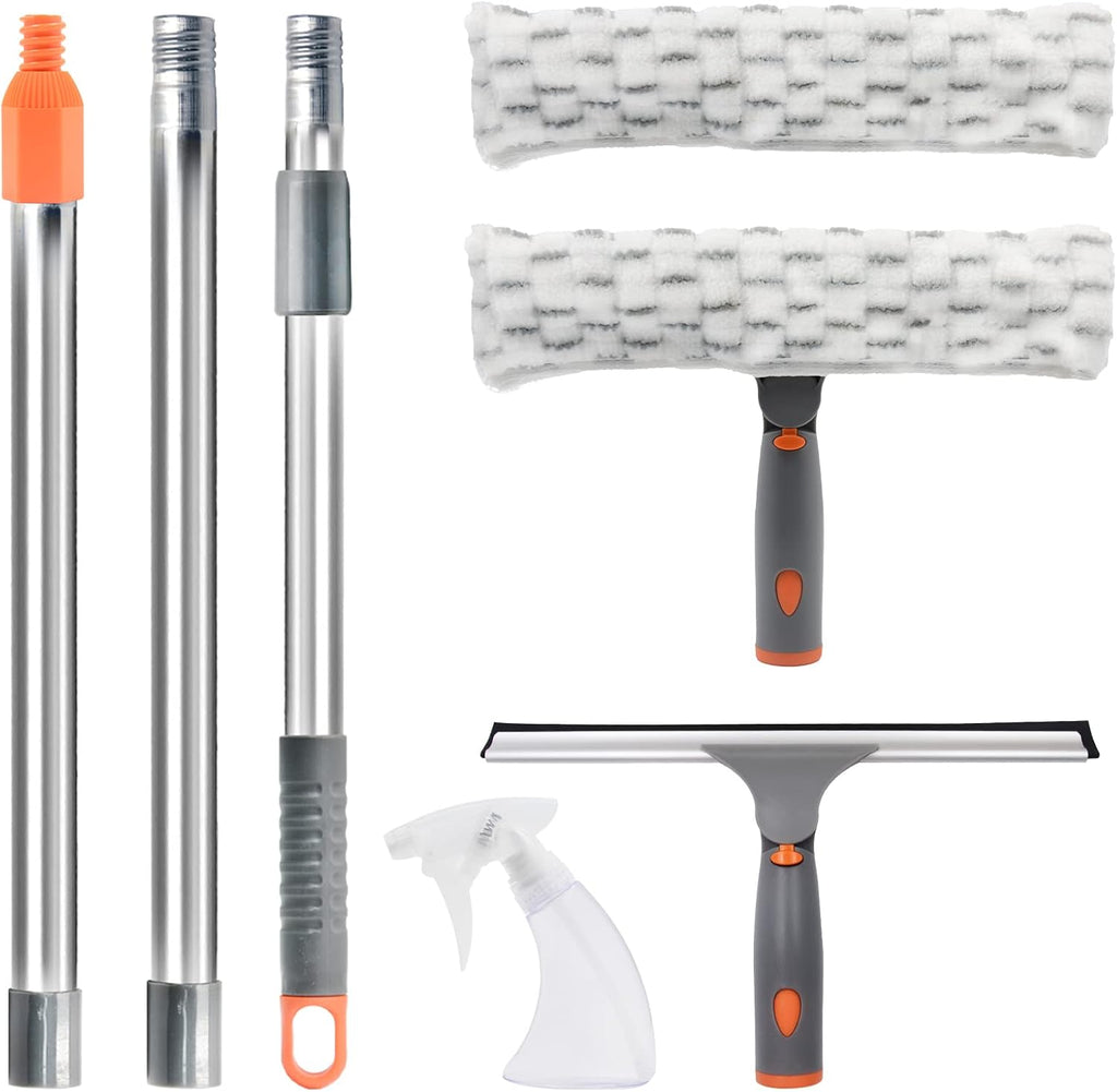 11” Microfiber Cloth and 12” Wide Squeegee Cleaner Kit, Pack of 2 G3278