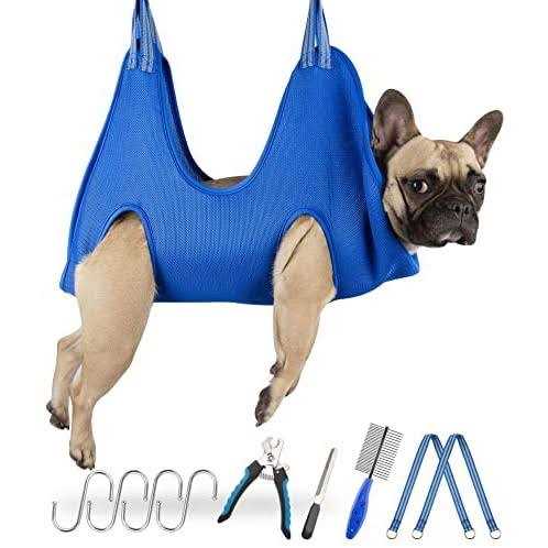 10 in 1 Pet Grooming Hammock Harness with Nail Clippers Y424
