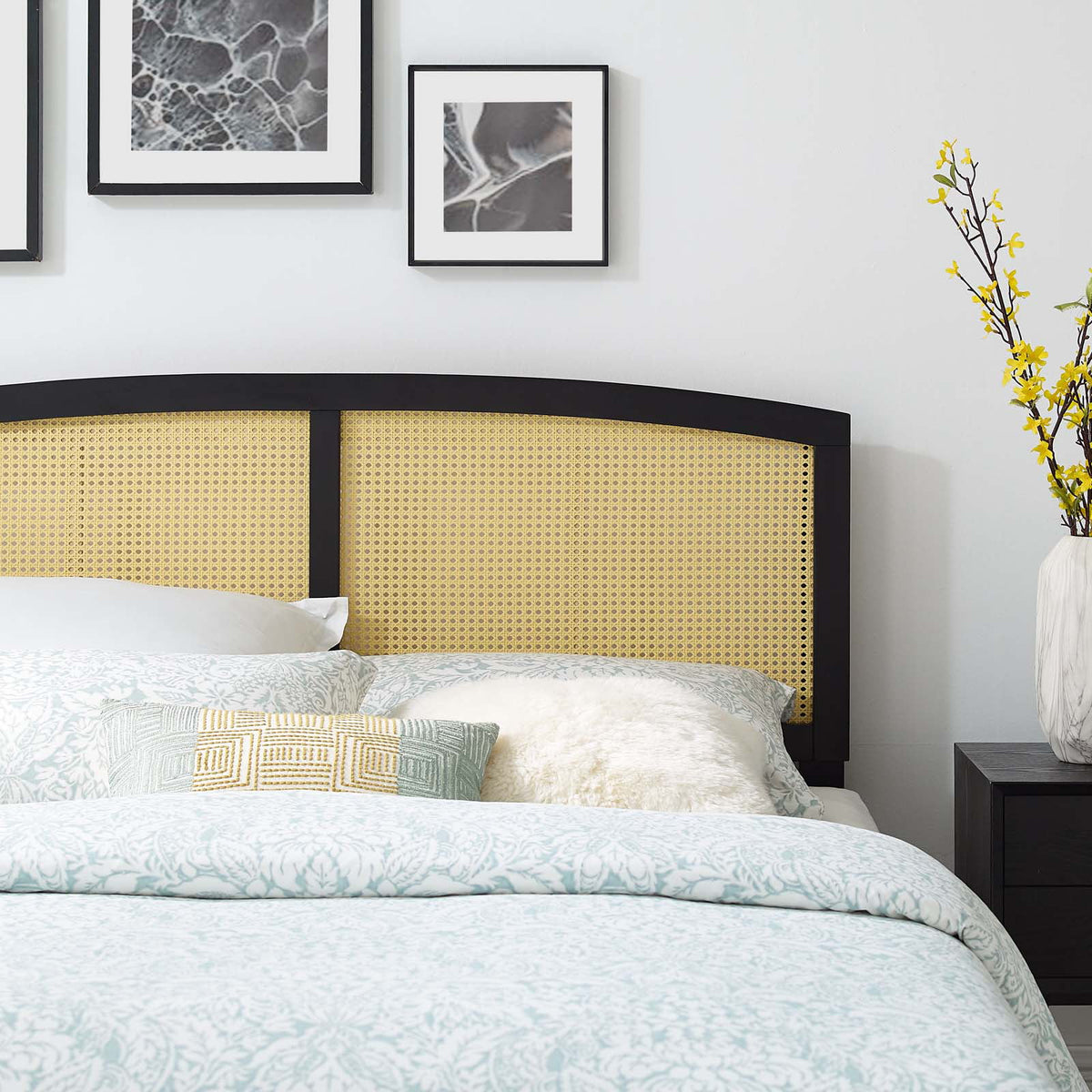 King Size Wood Black Headboard C9280