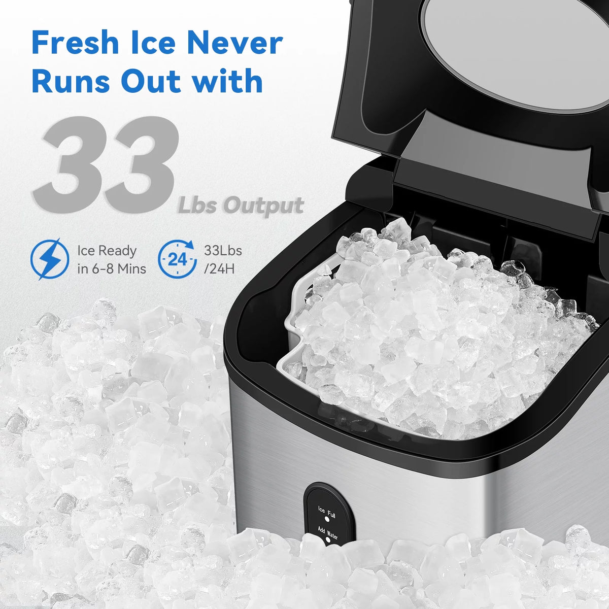 Countertop Nugget Ice Maker with Soft Chewable Pellet Ice U70392