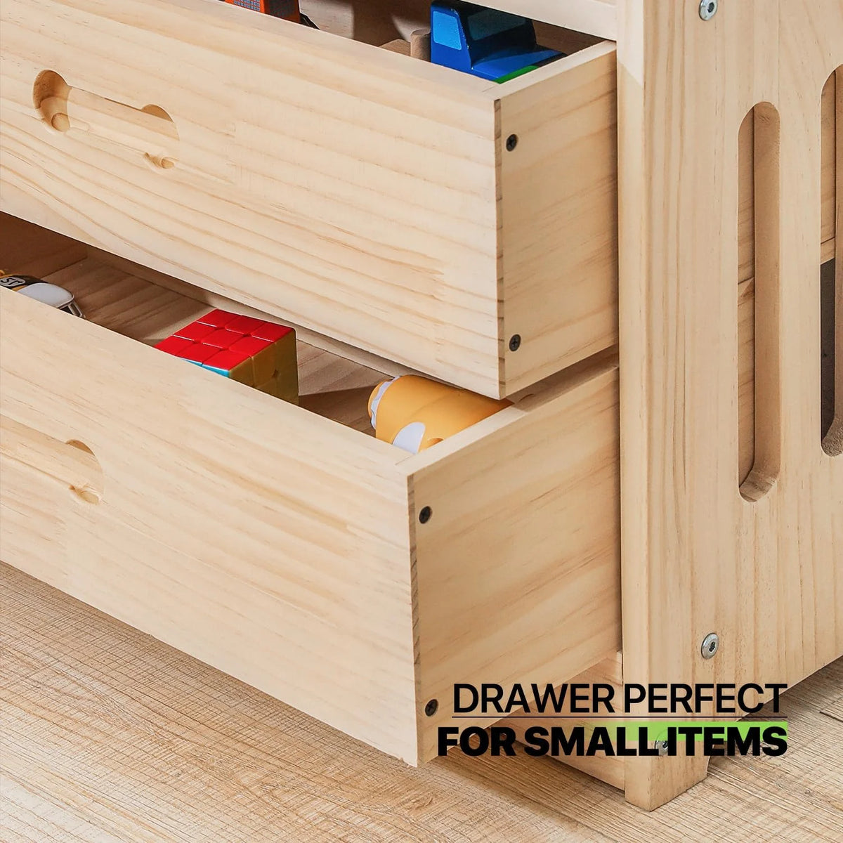 Wood Bookshelf with 2 Drawers U79071
