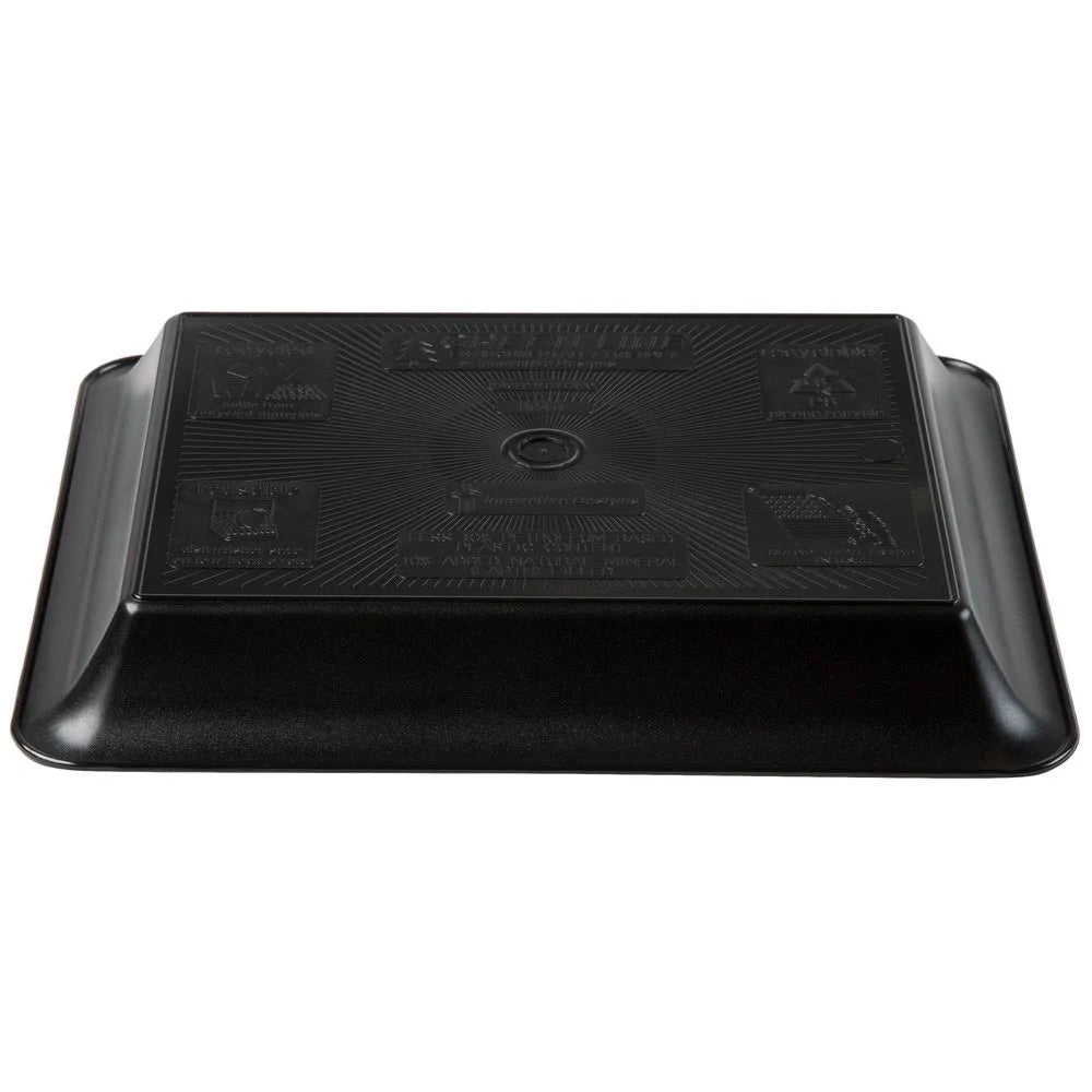 Black Plastic Rectangular Cater Tray - 25/Case N671794