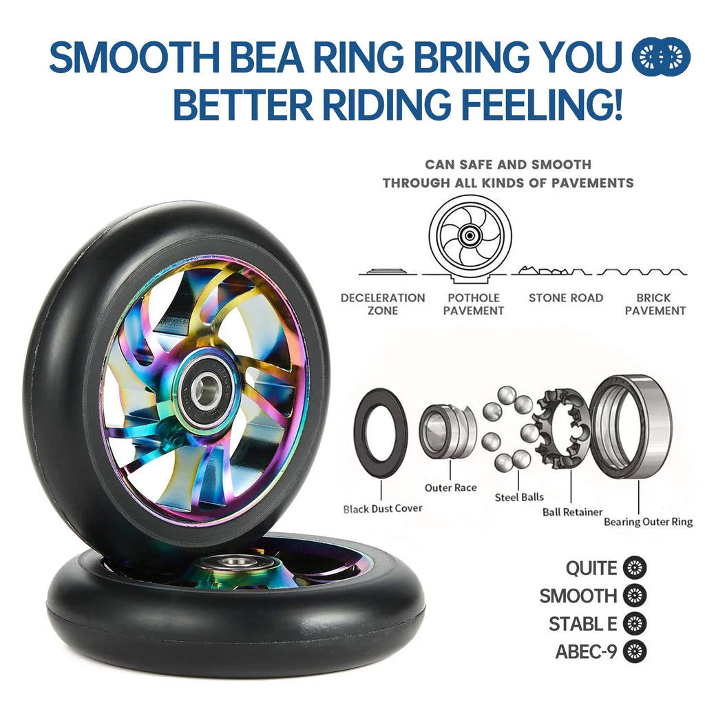 100mm Scooter Wheels Replacement Set E570790