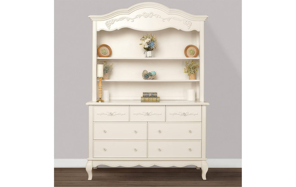 Ivory Lace Hutch Bookcase Y548