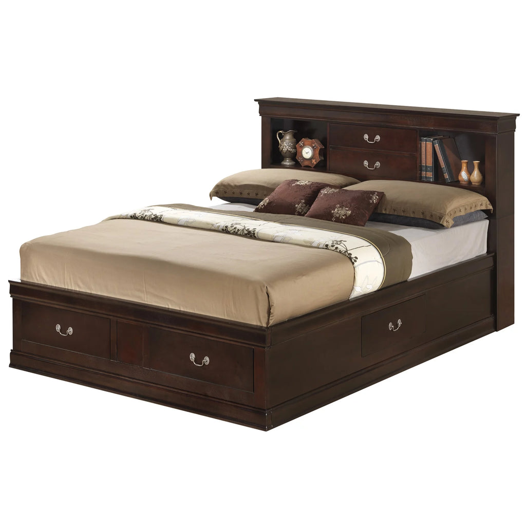King Storage Platform Bed Q600