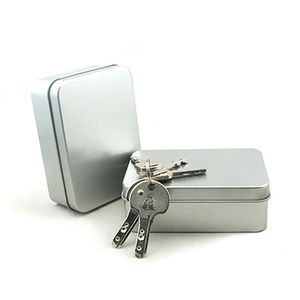 8 PCS Storage Bins with Lids Silver C456