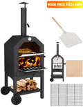 Portable Wood Burning Outdoor Pizza Oven with Pizza Stone and Peel S399