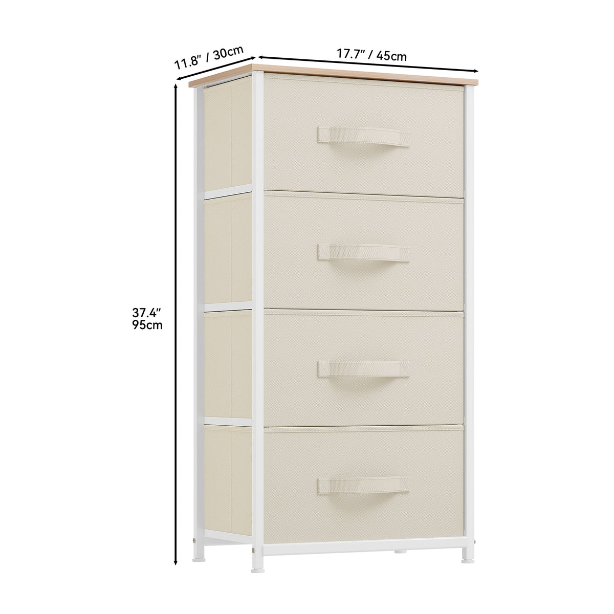 Fabric 4 Drawer Dresser E1959