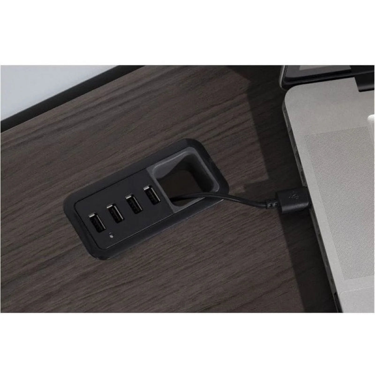 L-Shape Computer Desk with Hutch in Gray H832