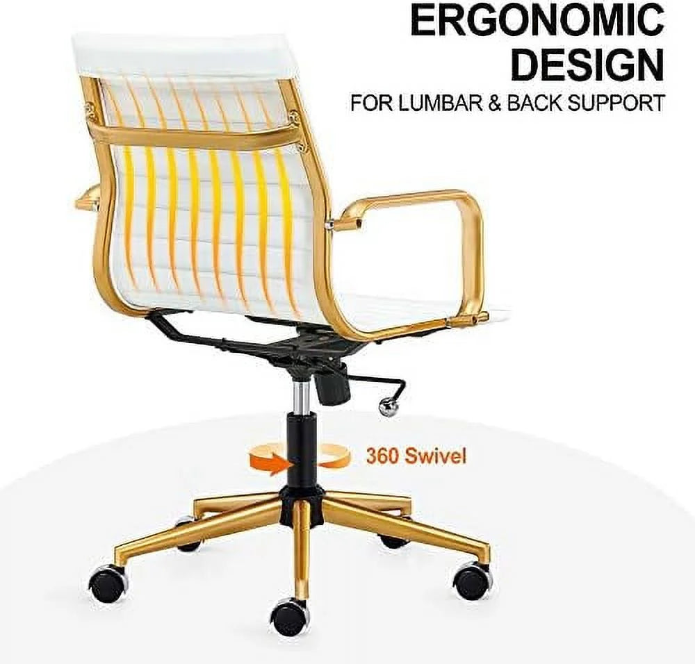 Terracotta Adjustable Swivel Office Chair with Armrest T756250